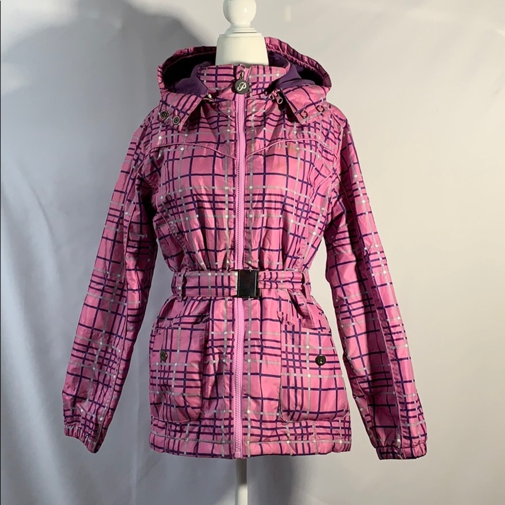 Quadri Foglio Pink and Purple Polyester Puffer